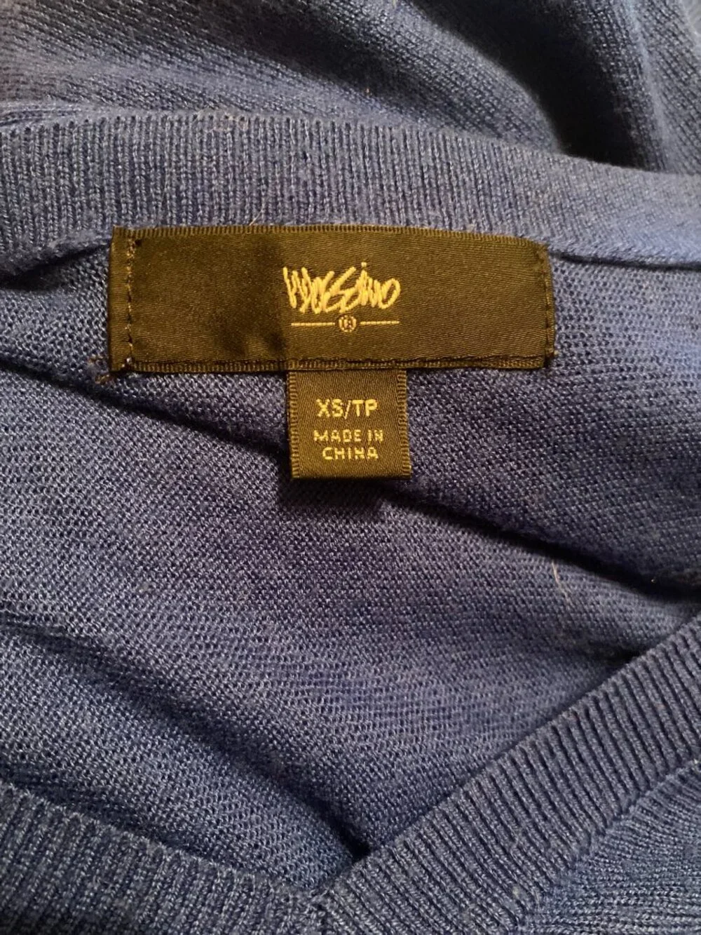 Mossimo Blue V Neck Long Sleeve Lightweight Sweater